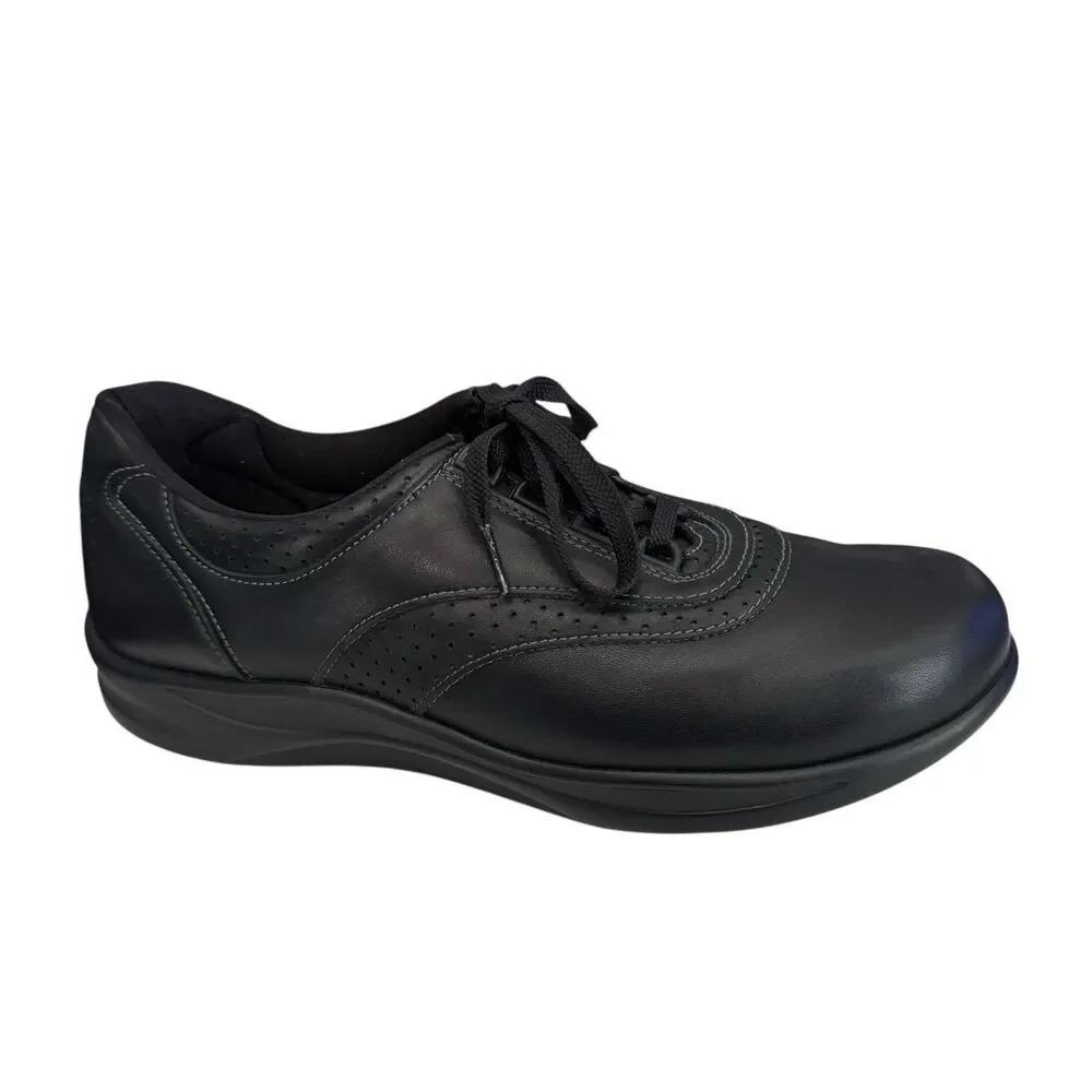 SAS Walk Easy‎ Black Leather Comfort Walking Shoes Women’s 9.5N $209 Made In USA